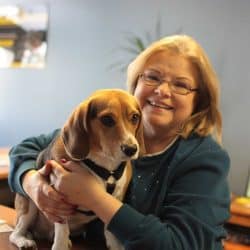 Diane Scanlon and her beagle